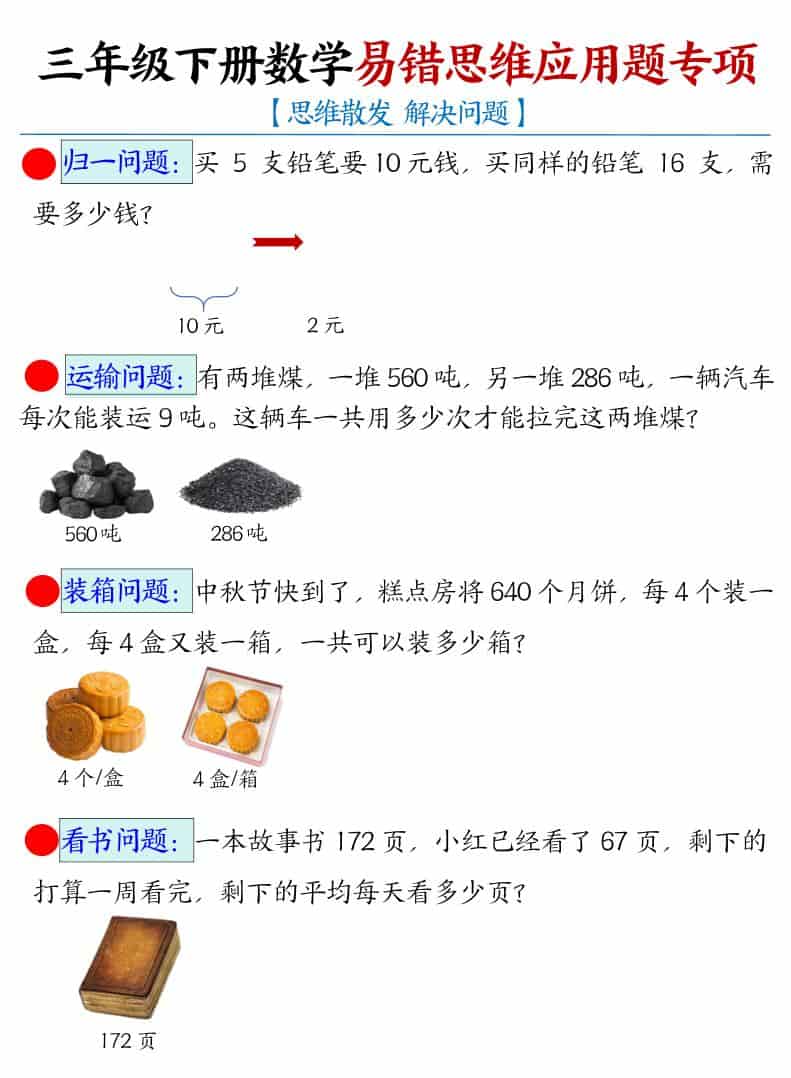 三年级下数学易错思维应用题专项-伏羲SAAS