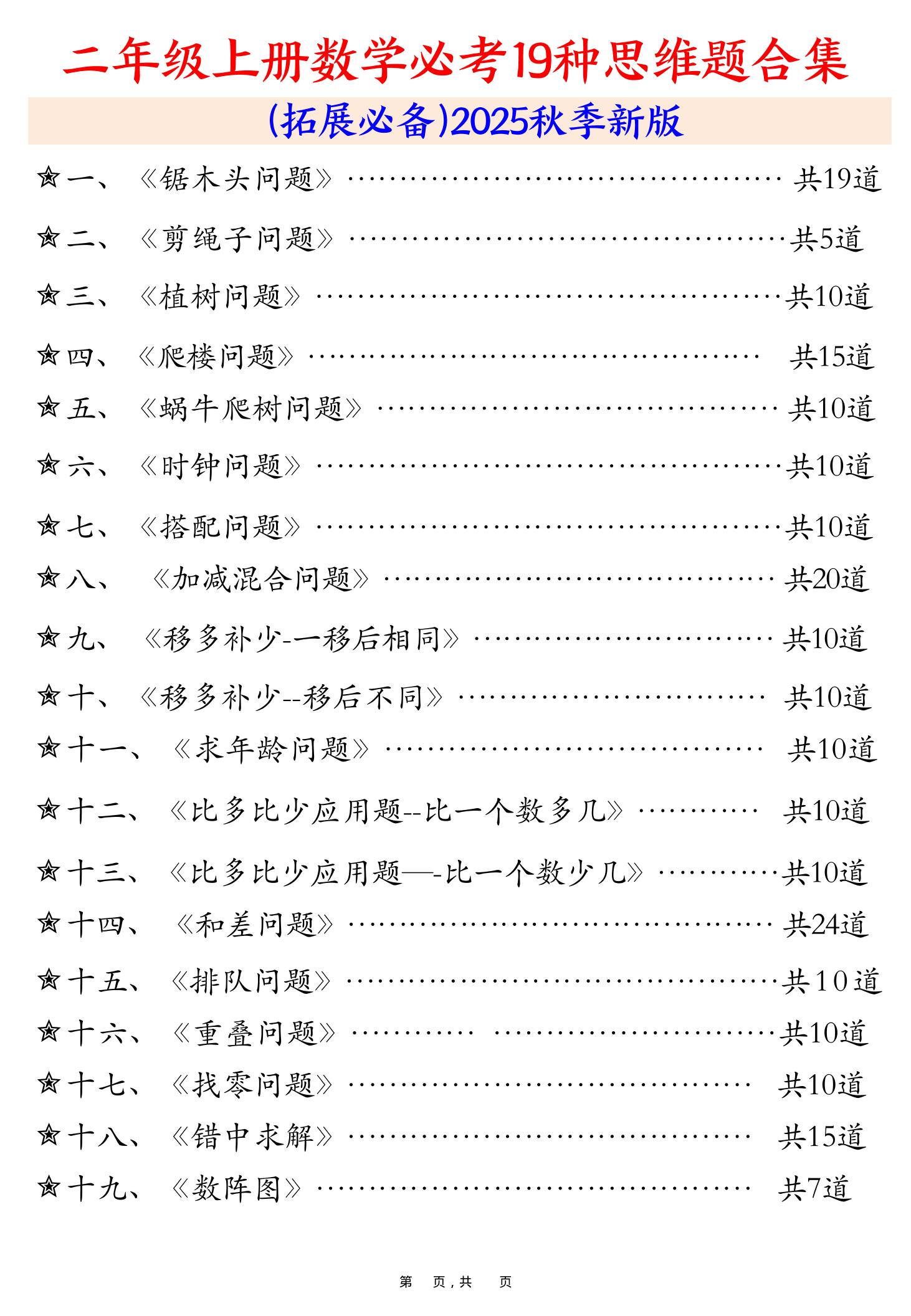 二上数学必考19种类型思维应用题训练合集225道（48页）-伏羲SAAS