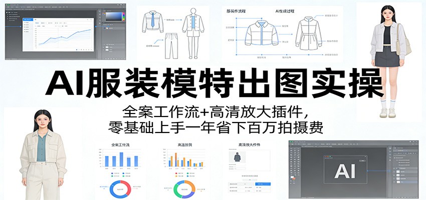 AI服装模特出图实操：全案工作流+ 高清放大插件，零基础上手一年省下百万拍摄费-伏羲SAAS