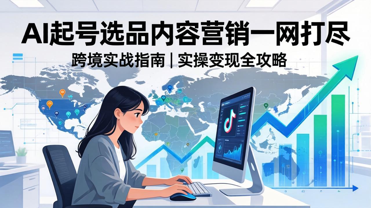 2026 TikTok 跨境AI实操：从零基础到变现全流程，AI起号选品内容营销一网打尽-伏羲SAAS