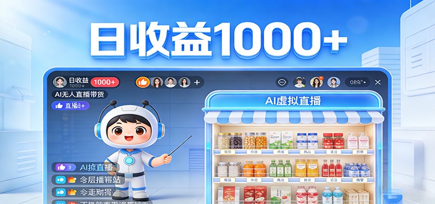 不用露脸不用说话,24小时自动卖货赚钱,全天自动直播,收益看得见-伏羲SAAS