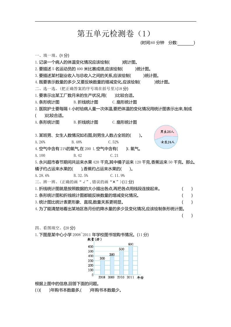 六下青岛63版数学第五单元检测卷-2-伏羲SAAS