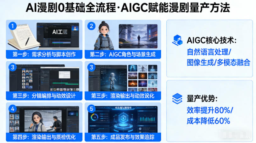 AI漫剧0基础全流程,快速掌握AIGC赋能的漫剧量产方法-伏羲SAAS