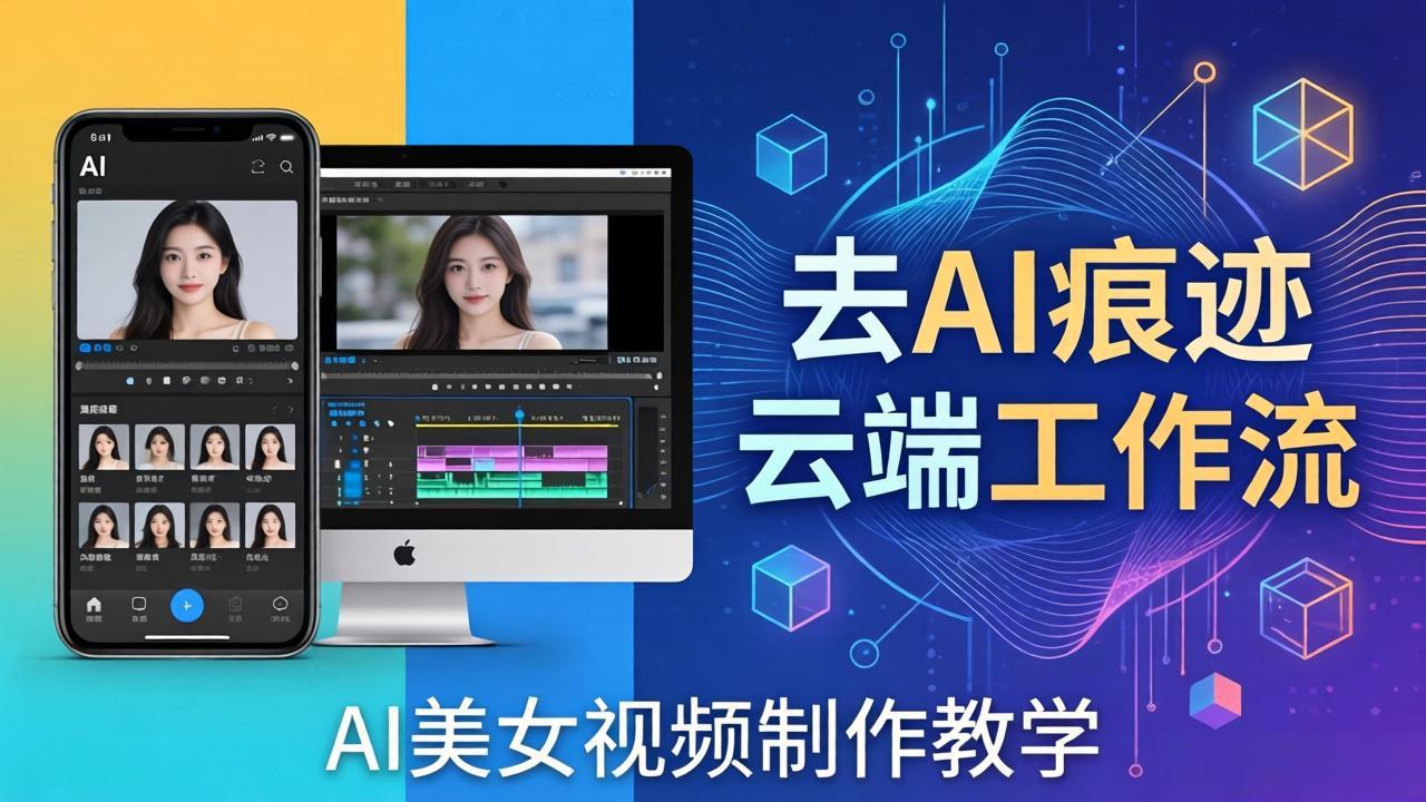 AI美女视频制作教学：去AI痕迹，云端工作流出图，手机电脑均可，不需要配置-伏羲SAAS