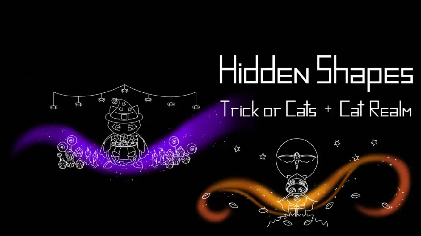 【美版】隐藏形状:猫界+捣蛋猫 Hidden Shapes: Cat Realm + Trick Or Cats 英语-伏羲SAAS