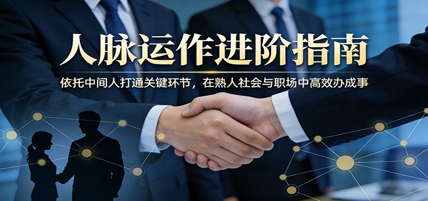 付费文章：人脉运作进阶指南，依托中间人打通关键环节，在熟人社会与职场中高效办成事-伏羲SAAS