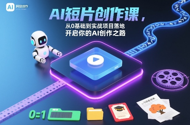 AI短片创作课,从0基础到实战项目落地,开启你的AI创作之路(更新0411)-伏羲SAAS