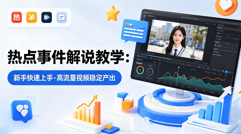 某大V的热点事件解说教学,新手也能快速上手,稳定产出高流量解说视频-伏羲SAAS