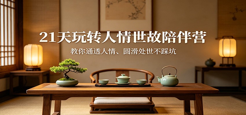 21天玩转人情世故陪伴营：教你通透人情、圆滑处世不踩坑-伏羲SAAS