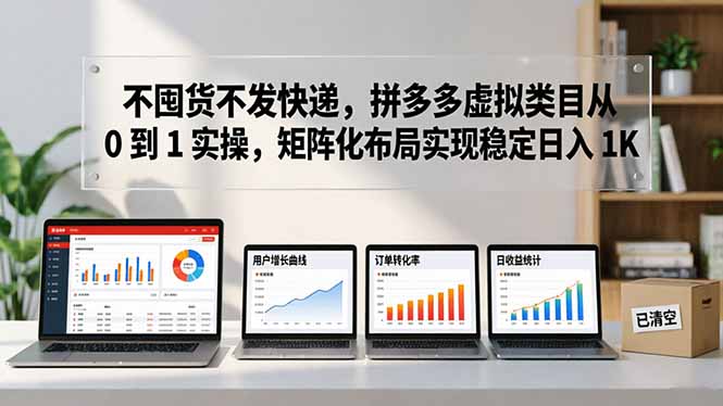 不囤货不发快递，拼多多虚拟类目从 0 到 1 实操，矩阵化布局实现稳定日入 1K-伏羲SAAS