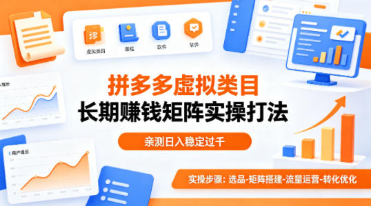做拼多多虚拟类目想长期賺钱?这套矩阵实操打法,亲测日入稳定过千【揭秘】-伏羲SAAS