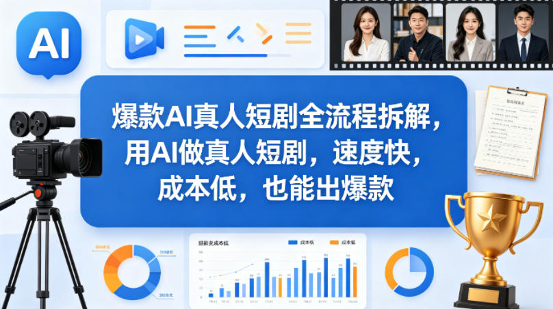 爆款AI真人短剧全流程拆解，用AI做真人短剧，速度快，成本低，也能出爆款-伏羲SAAS
