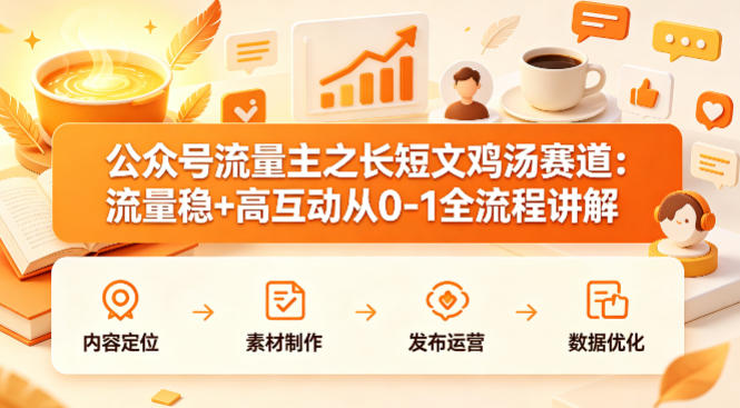 公众号流量主之长短文鸡汤赛道，流量稳+高互动，从0-1全流程讲解-伏羲SAAS