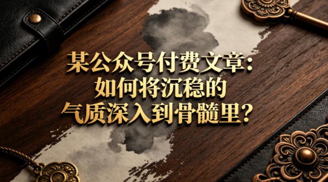 某公众号付费文章：如何将沉稳的气质深入到骨髓里？-伏羲SAAS
