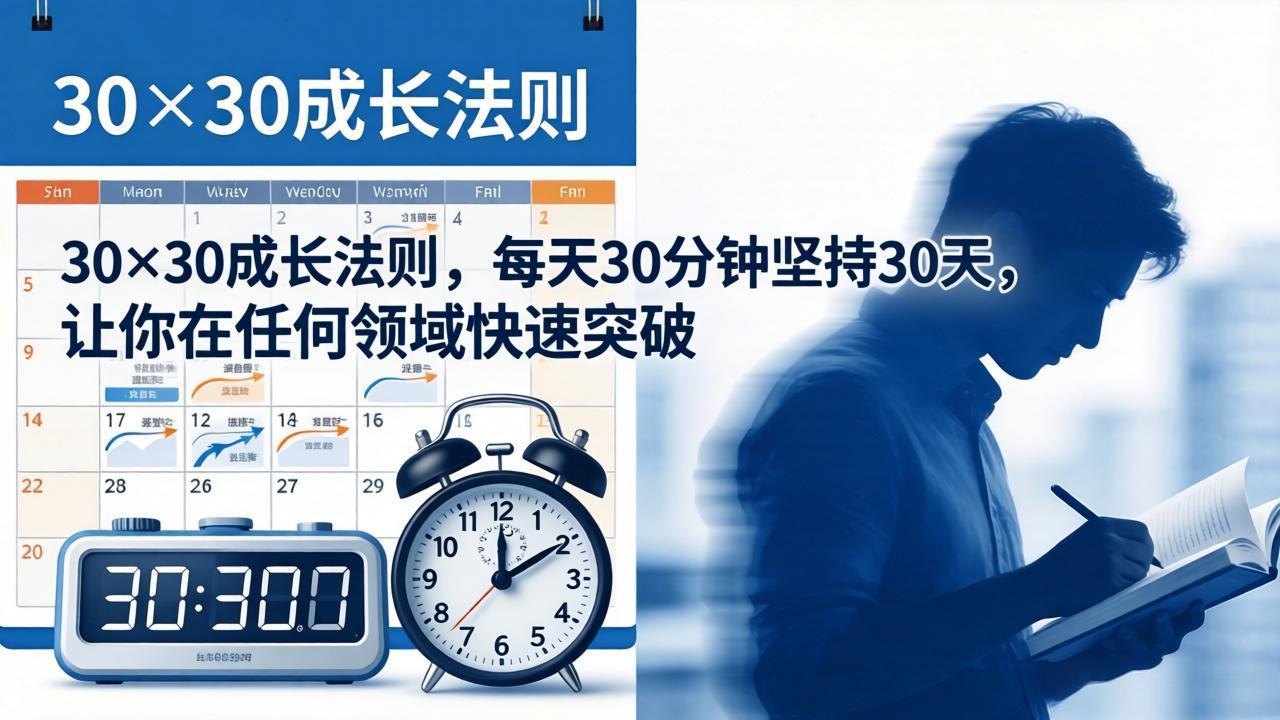 付费文章：30×30成长法则，每天30分钟坚持30天，让你在任何领域快速突破-伏羲SAAS