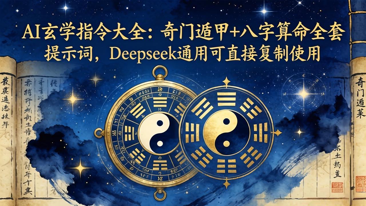 AI玄学指令大全：奇门遁甲+八字算命全套提示词，Deepseek通用可直接复制使用-伏羲SAAS