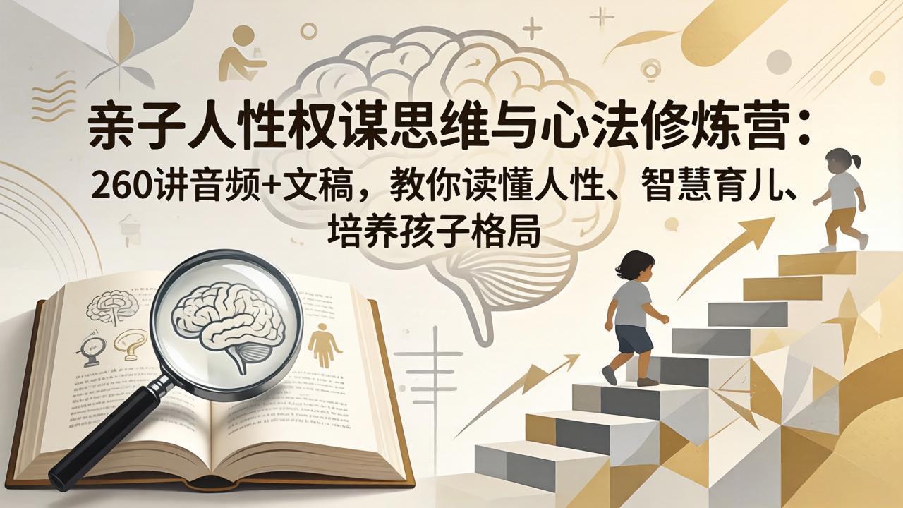 亲子人性权谋思维与心法修炼营：260讲音频+文稿，教你读懂人性、智慧育儿、培养孩子格局-伏羲SAAS