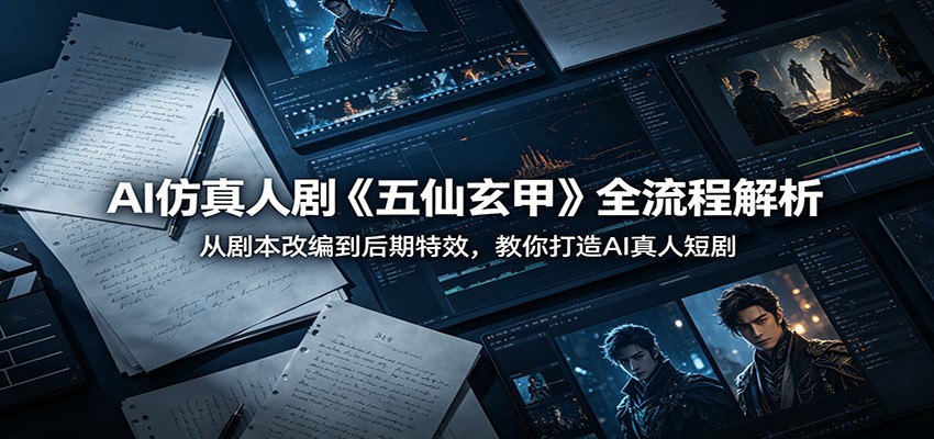 AI仿真人剧《五仙玄甲》全流程解析：从剧本改编到后期特效，教你打造AI真人短剧-伏羲SAAS