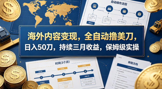海外内容变现，全自动撸美刀，日入50刀，持续三月收益，保姆级实操【揭秘】-伏羲SAAS