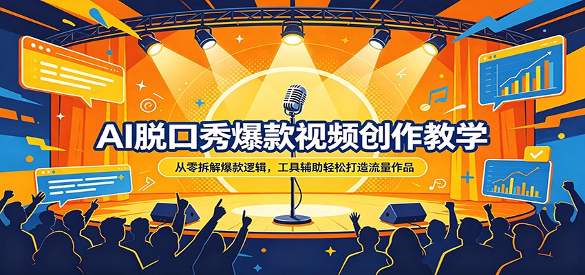 AI脱口秀爆款视频创作教学：从零拆解爆款逻辑，工具辅助轻松打造流量作品-伏羲SAAS