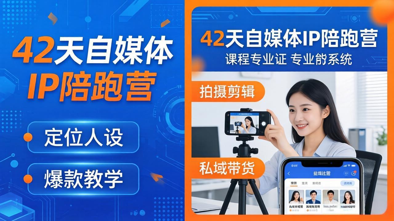 42天自媒体IP陪跑营-26年4月19更新：定位人设爆款全教学，拍摄剪辑私域带货一站式落地-伏羲SAAS