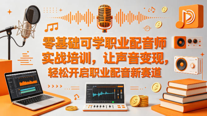 零基础可学职业配音师实战培训，让声音变现，轻松开启职业配音新赛道-伏羲SAAS