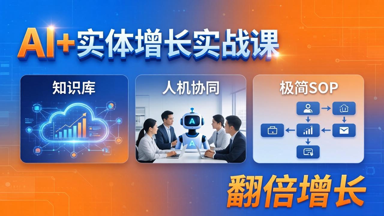 AI+实体增长实战课：知识库+人机协同+极简SOP，助力实体业务翻倍增长-伏羲SAAS