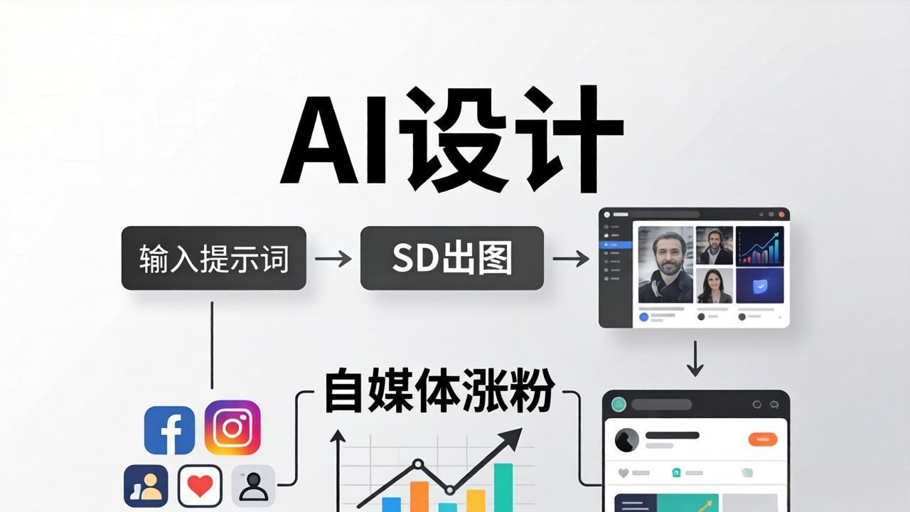人人都是AI设计师：SD出图+自媒体涨粉一站教学，告别图文素材焦虑，AI设计让你轻松避开内卷-伏羲SAAS