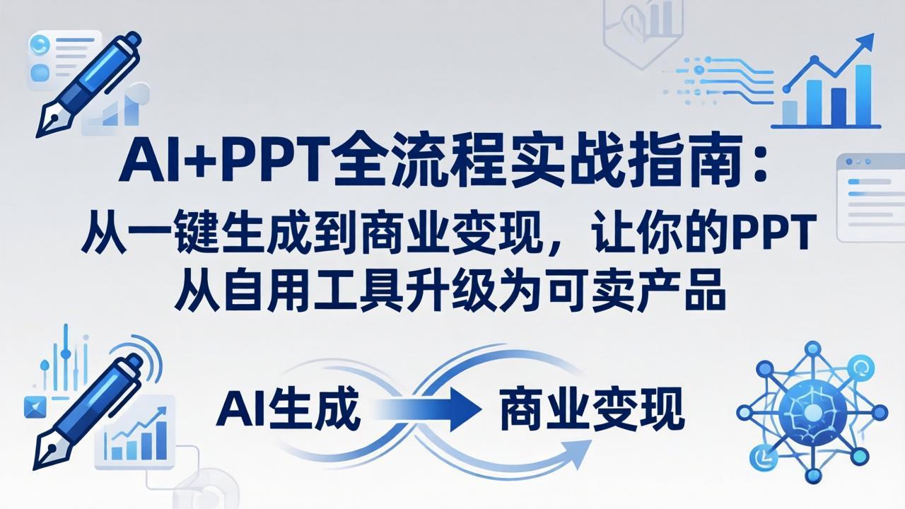AI+PPT全流程实战指南-更新4月21：从一键生成到商业变现，让你的PPT从自用工具升级为可卖产品-伏羲SAAS