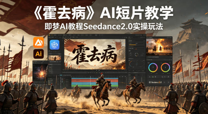 《霍去病》AI短片教学，即梦AI教程Seedance2.0实操玩法-伏羲SAAS
