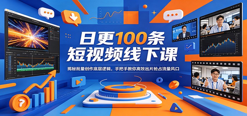 日更100条短视频线下课：揭秘批量创作底层逻辑，手把手教你高效出片抢占流量风口-伏羲SAAS