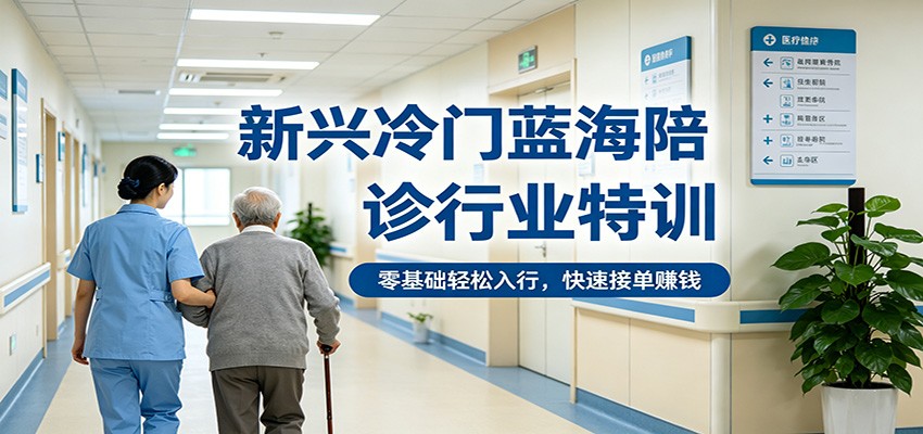 新兴冷门蓝海陪诊行业特训，零基础轻松入行，快速接单赚钱-伏羲SAAS