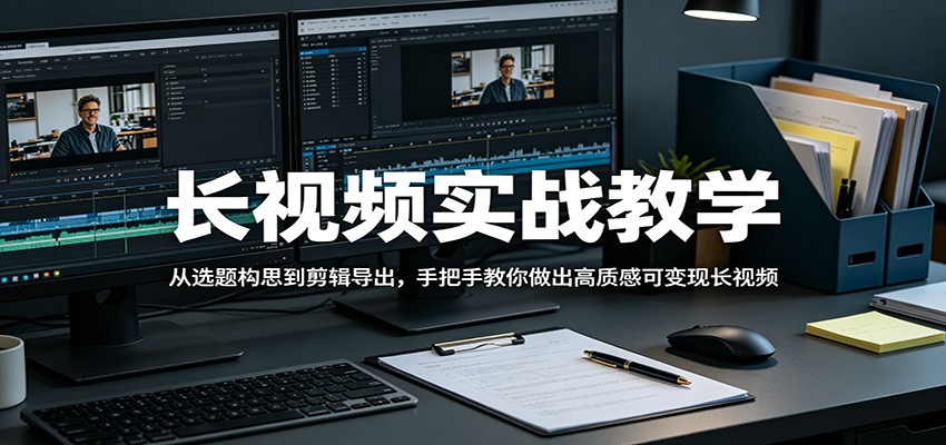 长视频实战教学，从选题构思到剪辑导出，手把手教你做出高质感可变现长视频-伏羲SAAS