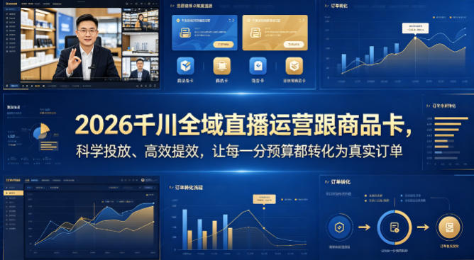 2026千川全域直播运营跟商品卡，科学投放、高效提效，让每一分预算都转化为真实订单-伏羲SAAS