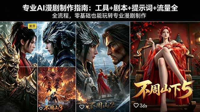 专业AI漫剧制作指南：工具+剧本+提示词+流量全流程，零基础也能玩转专业漫剧制作-伏羲SAAS