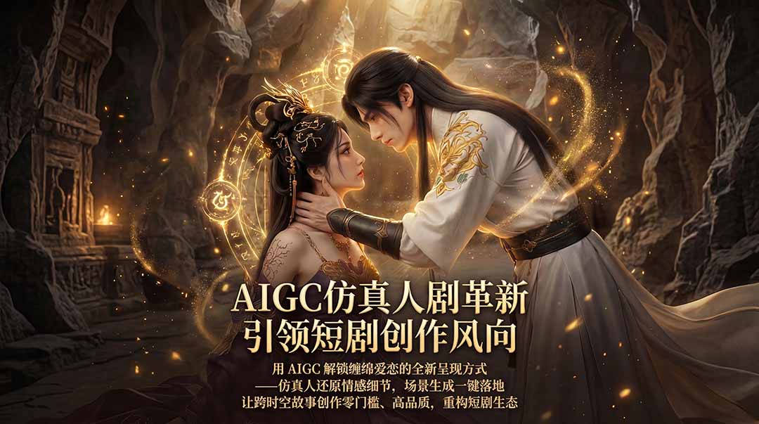 AIGC 仿真人短剧创作革新，解锁仙侠爱恋全新呈现，一键出高质场景，零门槛打造爆款剧集-伏羲SAAS