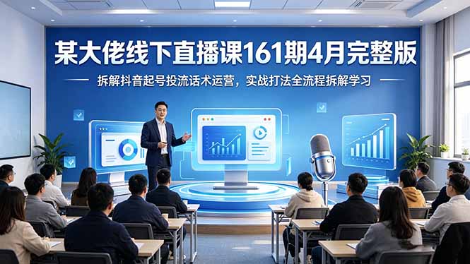 某大佬线下直播课161期4月完整版，拆解抖音起号投流话术运营，实战打法全流程拆解学习-伏羲SAAS