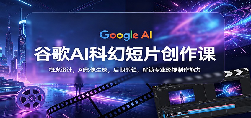 谷歌AI科幻短片创作课：概念设计，AI影像生成，后期剪辑，解锁专业影视制作能力-伏羲SAAS
