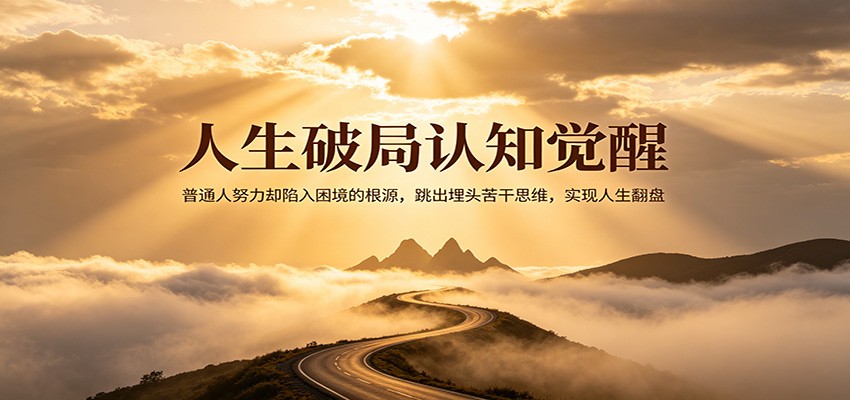人生破局认知觉醒，普通人努力却陷入困境的根源，跳出埋头苦干思维，实现人生翻盘-伏羲SAAS