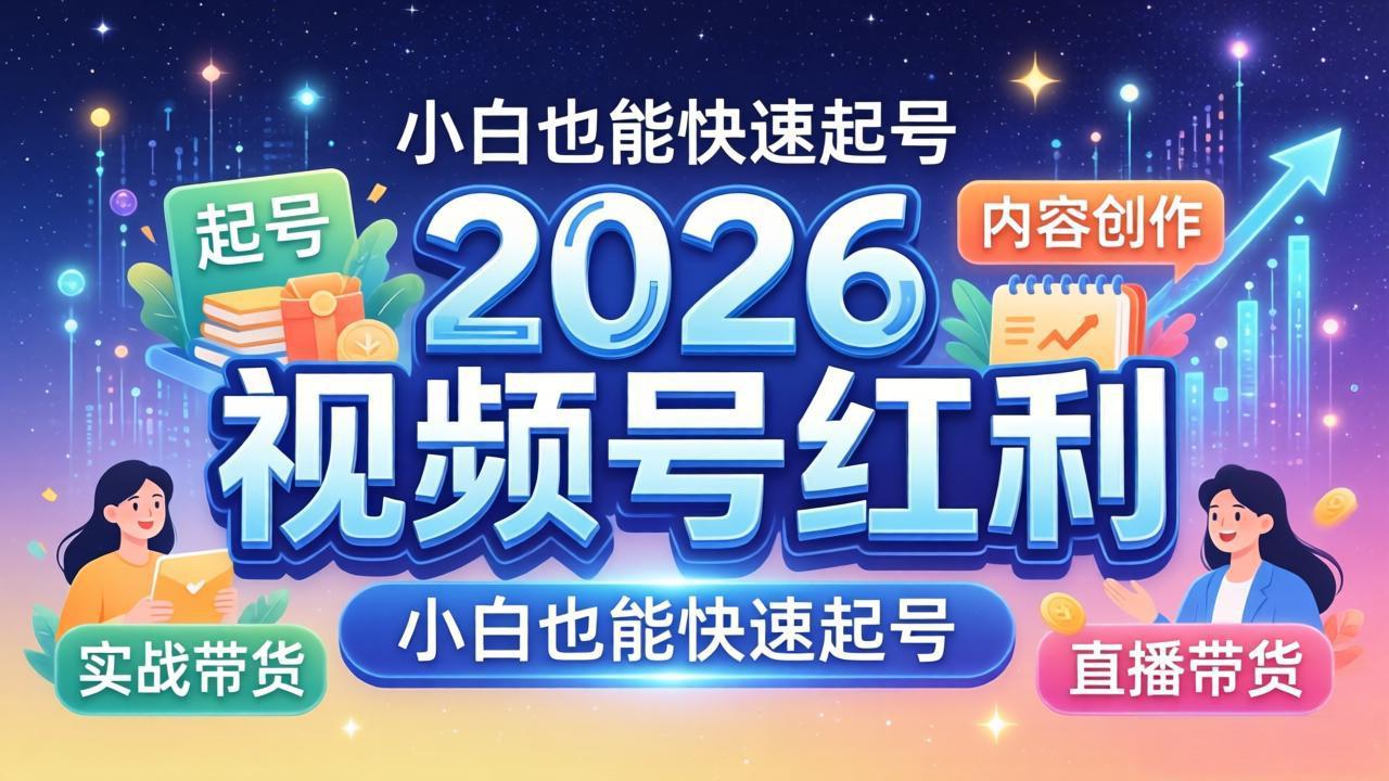 2026视频号红利实战营，大佬亲授起号、内容、直播、IP、投流、私域、矩阵全套落地打法-伏羲SAAS
