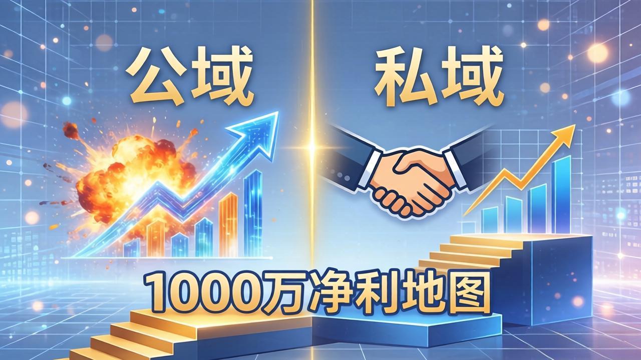 公域玩命出爆款，私域悄悄做成交：这套AI内训课，2026给你打通1000万净利的地图-伏羲SAAS