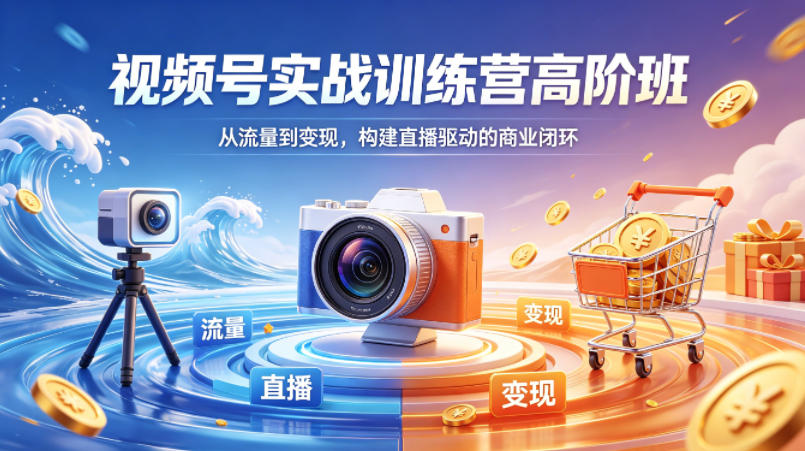 视频号实战训练营高阶班，从流量到变现，构建直播驱动的商业闭环(26年4月)-伏羲SAAS