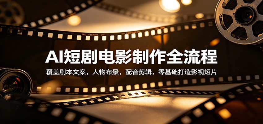 AI短剧电影制作全流程：覆盖剧本文案，人物布景，配音剪辑，零基础打造影视短片-伏羲SAAS