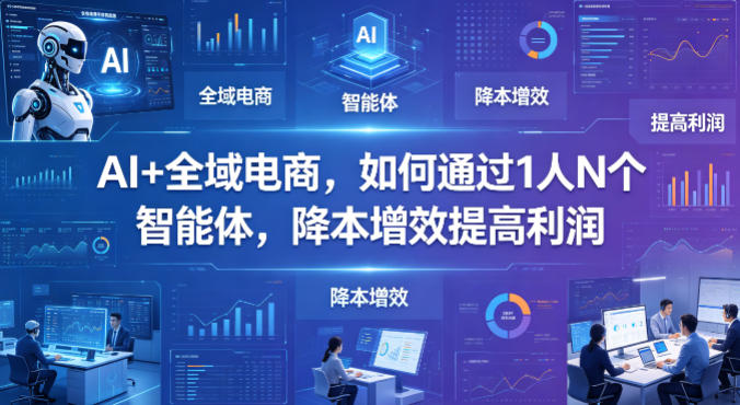 AI+全域电商，如何通过1人N个智能体，降本增效提高利润-伏羲SAAS