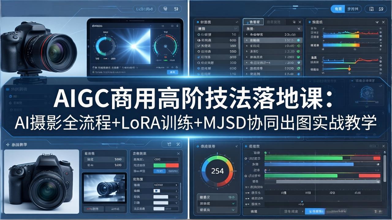 AIGC商用高阶技法落地课：AI摄影全流程+LoRA训练+MJSD协同出图实战教学-伏羲SAAS