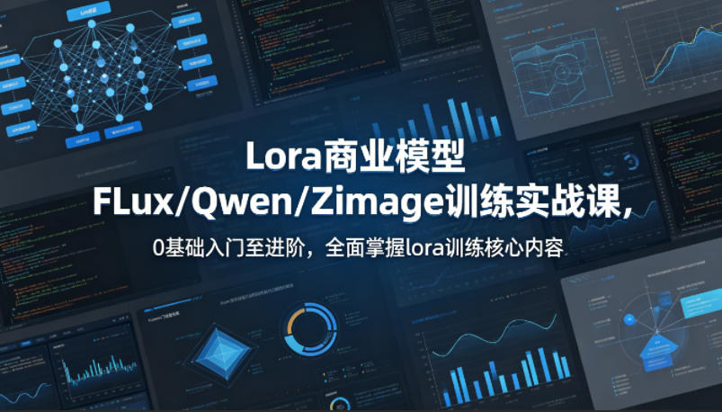 系统性学习Lora商业模型FLux／Qwen／Zimage训练实战课，0基础入门至进阶，全面掌握lora训练核心内容-伏羲SAAS