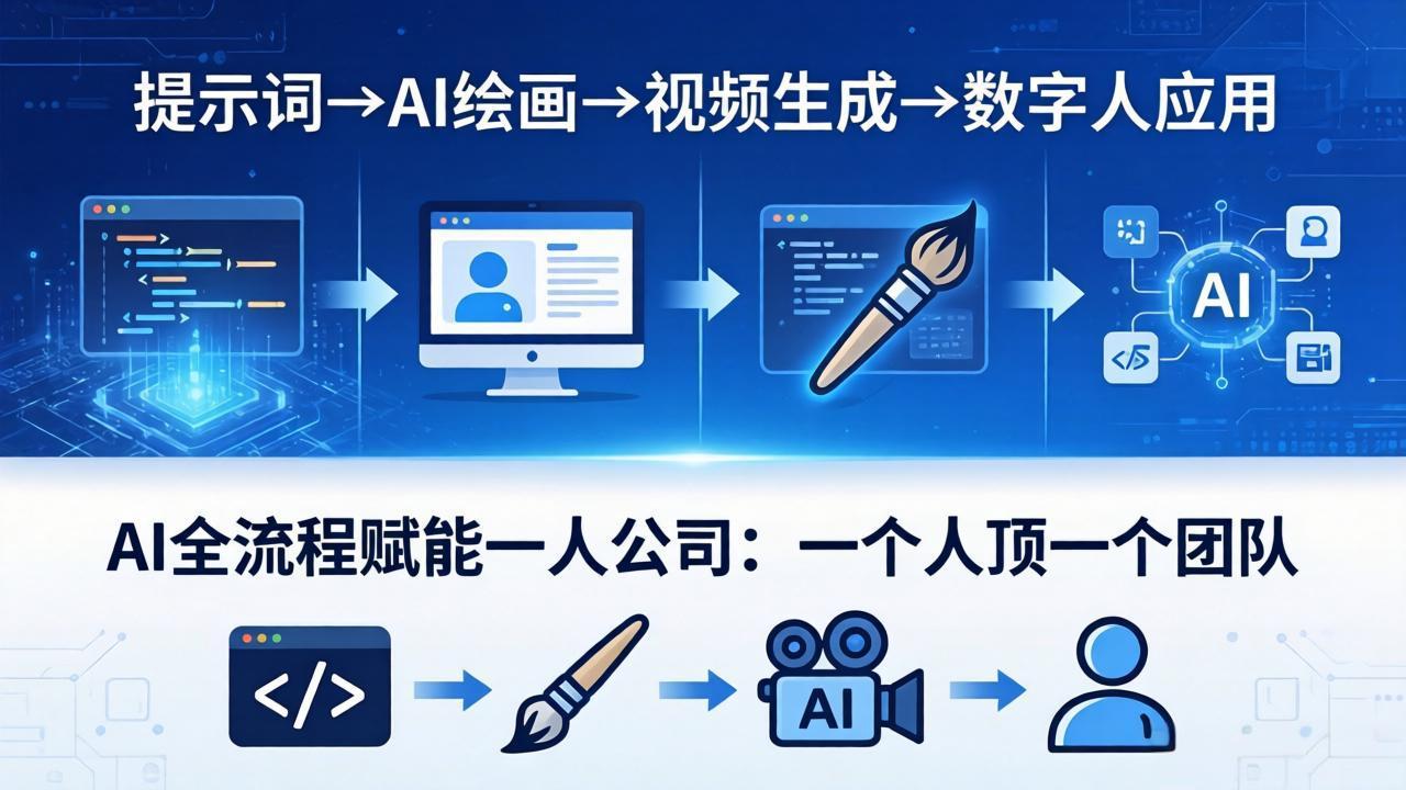 AI全流程赋能一人公司：提示词、绘画、视频、数字人、编程，一个人顶一个团队-伏羲SAAS