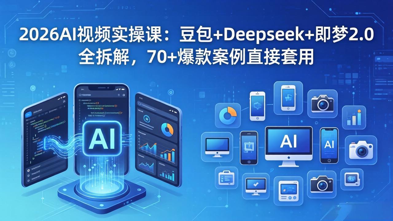 2026AI视频实操课：豆包+Deepseek+即梦2.0全拆解，70+爆款案例直接套用-伏羲SAAS