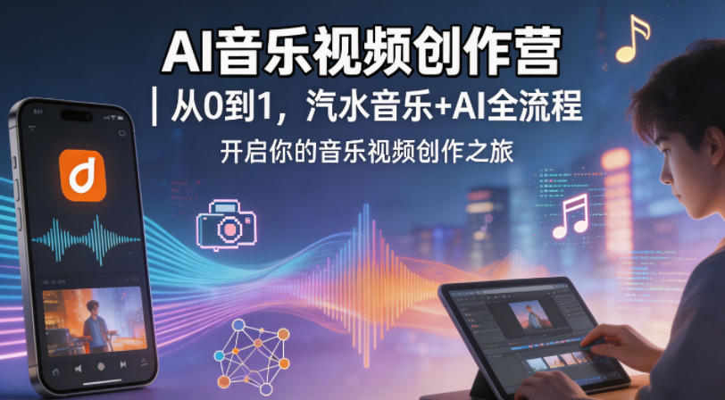 AI音乐视频创作营｜从0到1，汽水音乐+AI全流程，开启你的音乐视频创作之旅-伏羲SAAS