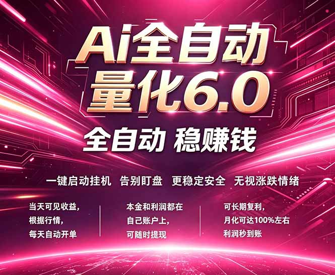 最新AI量化交易6.0，24小时自动运行，绿色稳定！日入1000+-伏羲SAAS